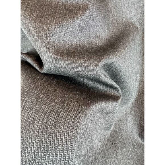 ESCADA gray herringbone wool silk pencil straight classic skirt size 40 (10) NWT - Picture 2 of 9